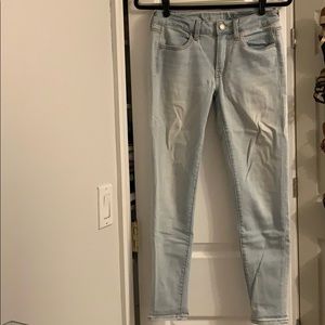 American eagle light wash jeggings, super stretch